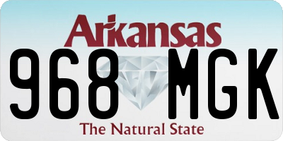 AR license plate 968MGK