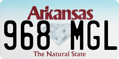 AR license plate 968MGL