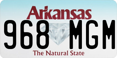 AR license plate 968MGM