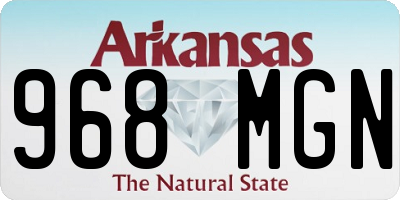 AR license plate 968MGN