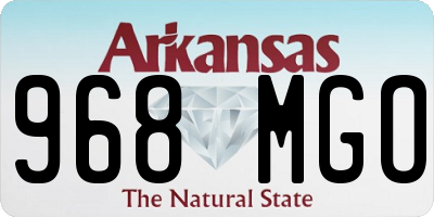 AR license plate 968MGO