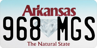 AR license plate 968MGS
