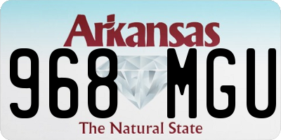 AR license plate 968MGU