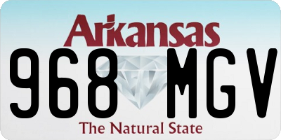 AR license plate 968MGV