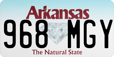 AR license plate 968MGY