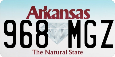 AR license plate 968MGZ