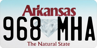 AR license plate 968MHA