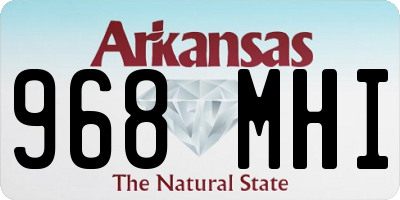 AR license plate 968MHI