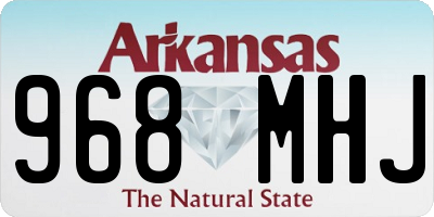 AR license plate 968MHJ