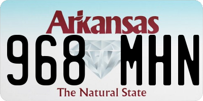 AR license plate 968MHN