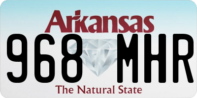 AR license plate 968MHR