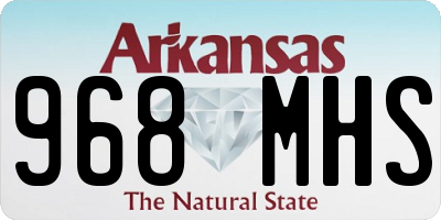 AR license plate 968MHS