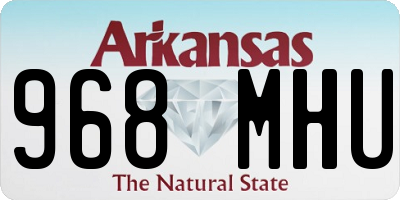 AR license plate 968MHU