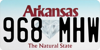 AR license plate 968MHW