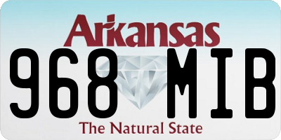 AR license plate 968MIB