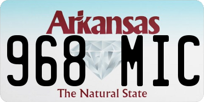 AR license plate 968MIC