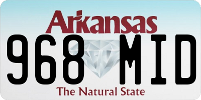 AR license plate 968MID