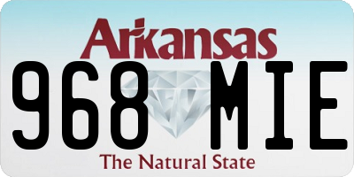 AR license plate 968MIE