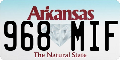 AR license plate 968MIF
