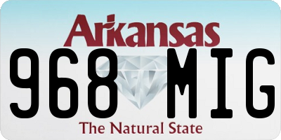 AR license plate 968MIG