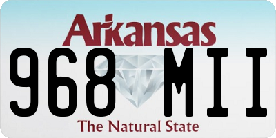 AR license plate 968MII
