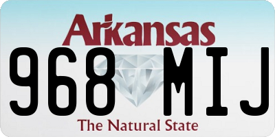 AR license plate 968MIJ