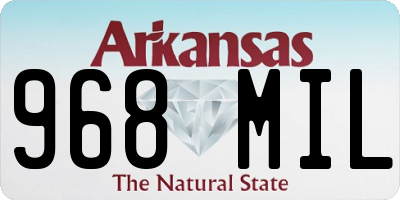 AR license plate 968MIL