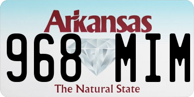 AR license plate 968MIM