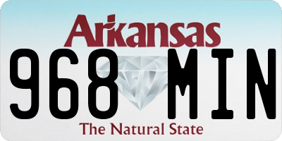 AR license plate 968MIN