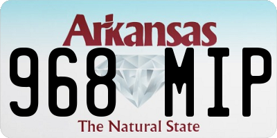 AR license plate 968MIP