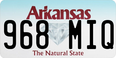 AR license plate 968MIQ
