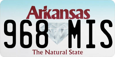 AR license plate 968MIS