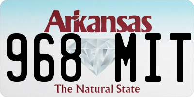 AR license plate 968MIT