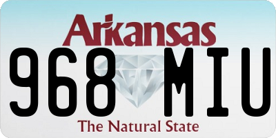 AR license plate 968MIU