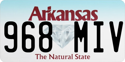 AR license plate 968MIV
