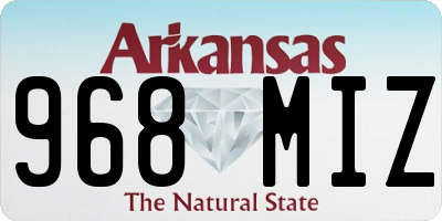 AR license plate 968MIZ