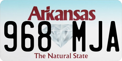 AR license plate 968MJA