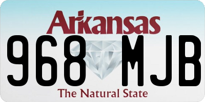 AR license plate 968MJB