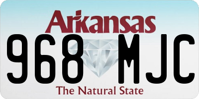 AR license plate 968MJC