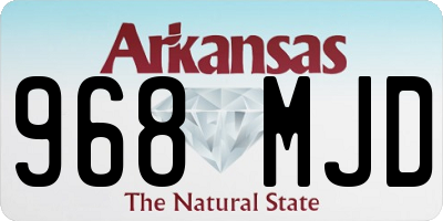 AR license plate 968MJD