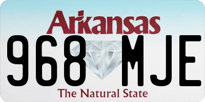 AR license plate 968MJE