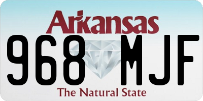 AR license plate 968MJF