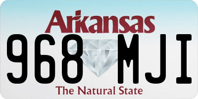 AR license plate 968MJI