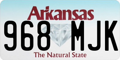 AR license plate 968MJK