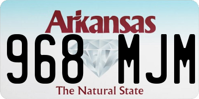 AR license plate 968MJM