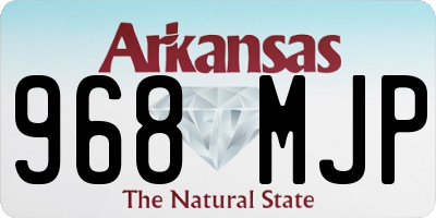 AR license plate 968MJP