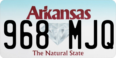 AR license plate 968MJQ