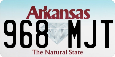AR license plate 968MJT