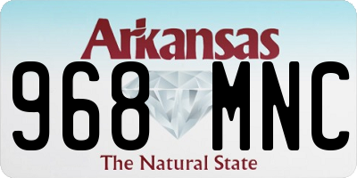 AR license plate 968MNC