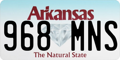 AR license plate 968MNS
